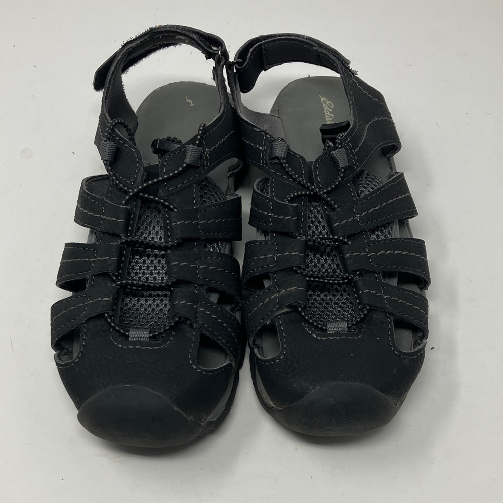 Eddie Bauer Chris Closed Toe Hiking Walking Water Sandals Youth Sz 3 Black/Gray